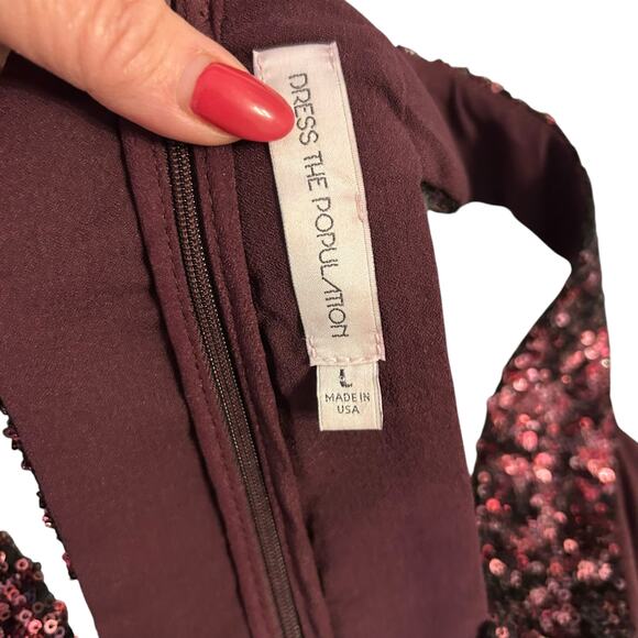 Dress The Population Delani Sequin Gown - Size L - Picture 9 of 14